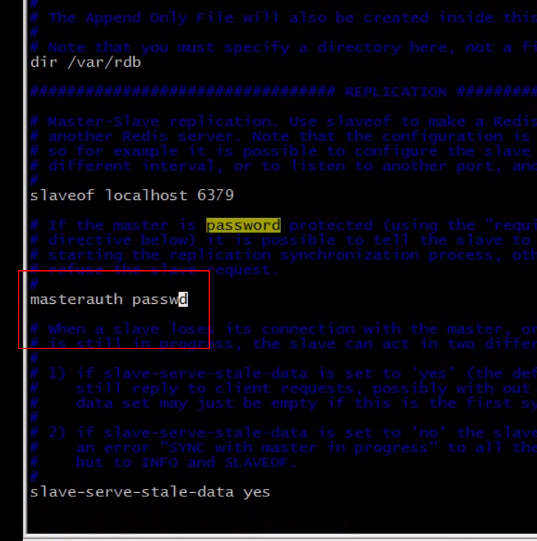 redis-集群-6381-4-设置访问master的密码
