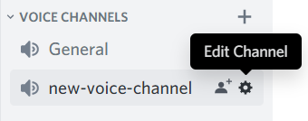 Voice channel setting