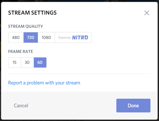 Edit stream setting