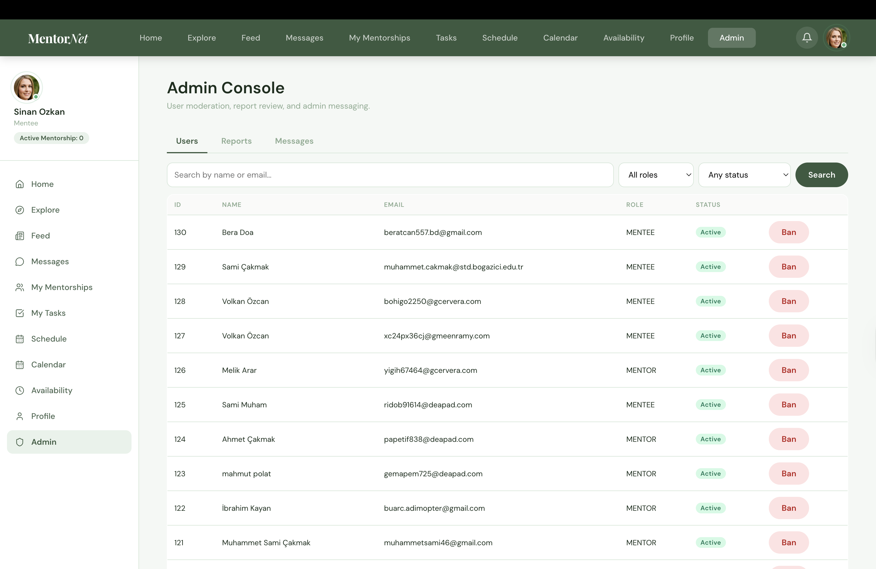 Admin Console — Users