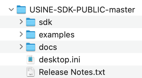 SDK folder structure