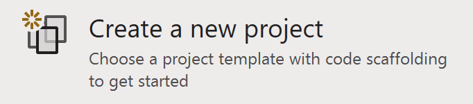 Create a new project