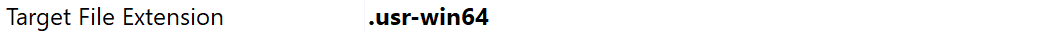 Target file extension