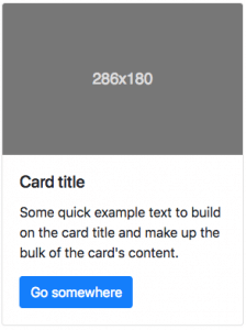 example of bootstrap card component
