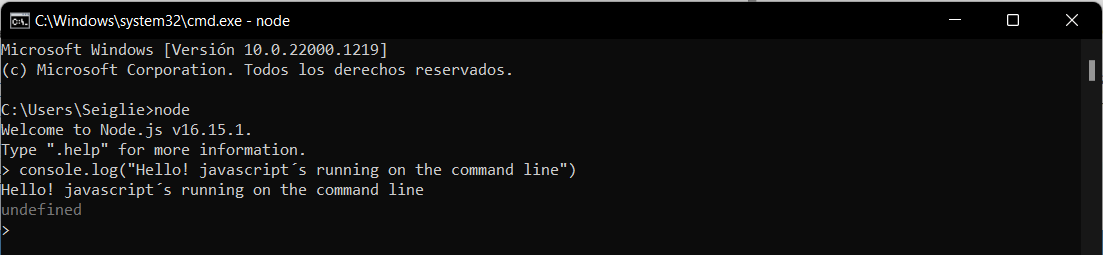 How to run javascript from the command line