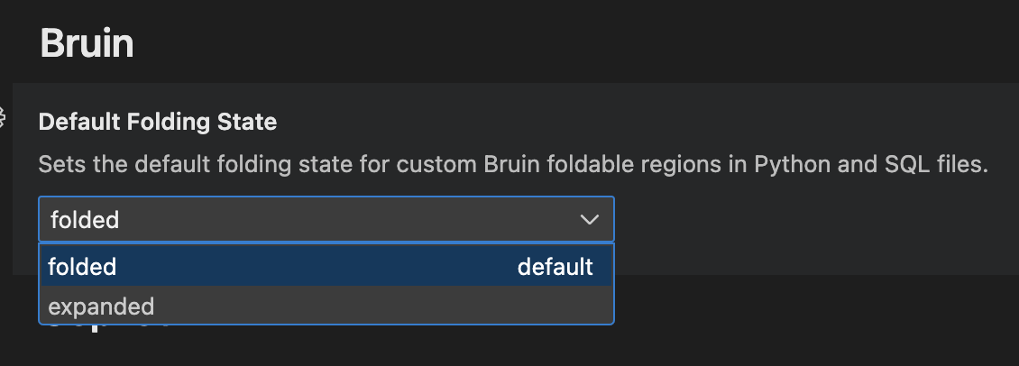 Screenshot of Bruin Extension Settings