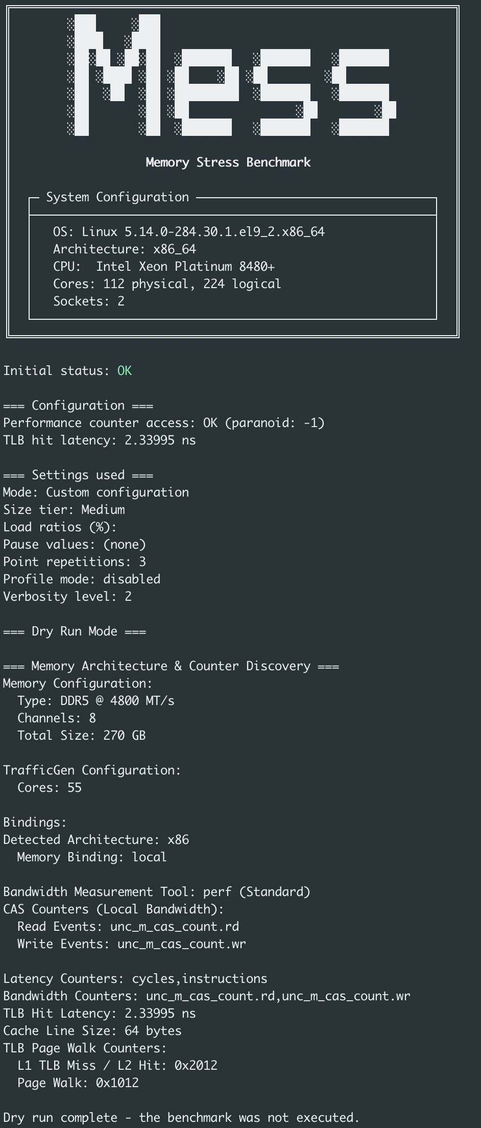 Dry Run Output