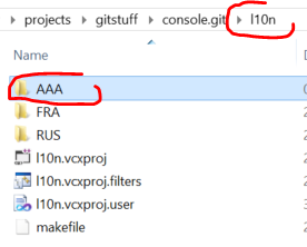 create AAA folder