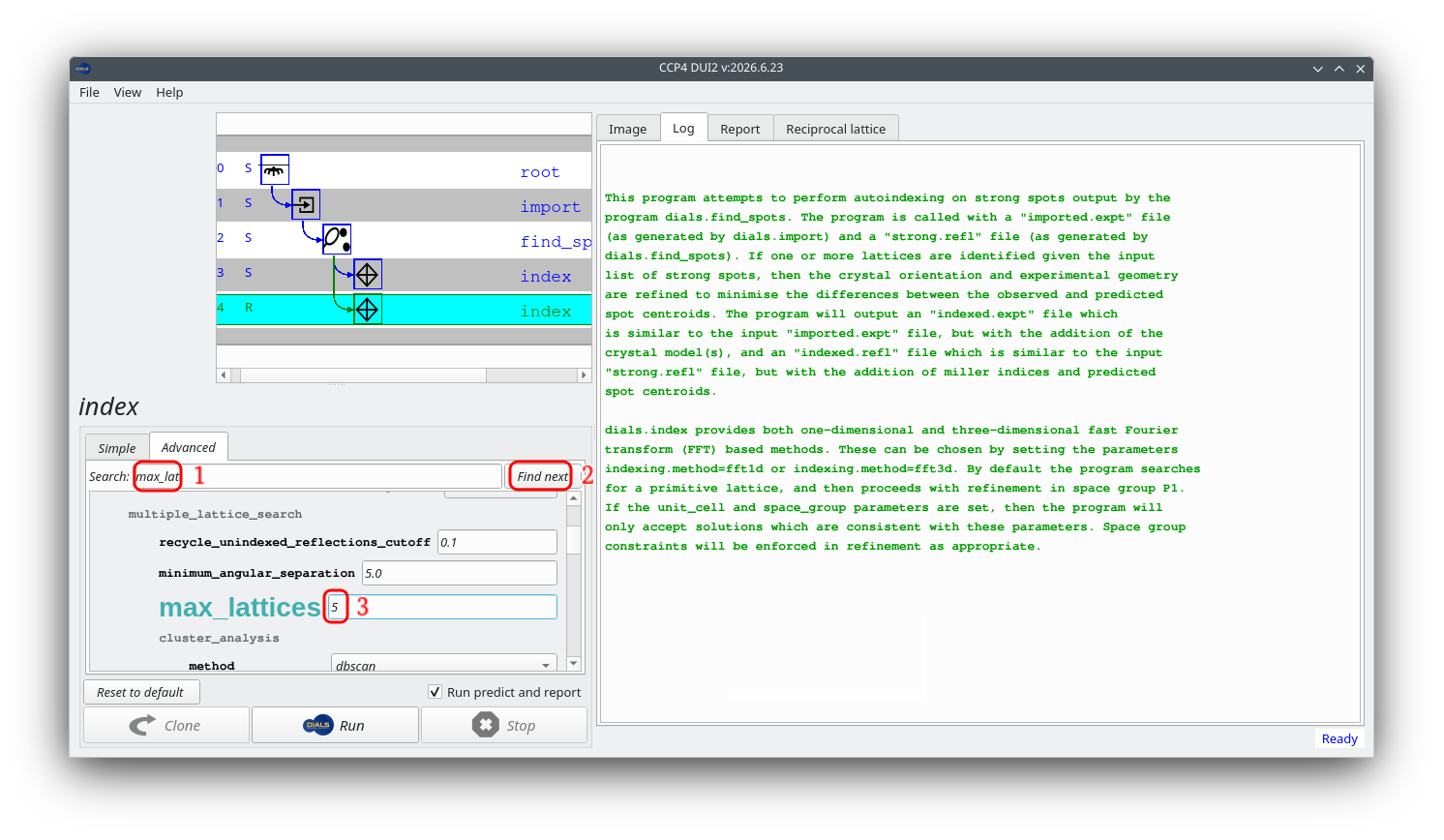 The DUI window editing max_lat