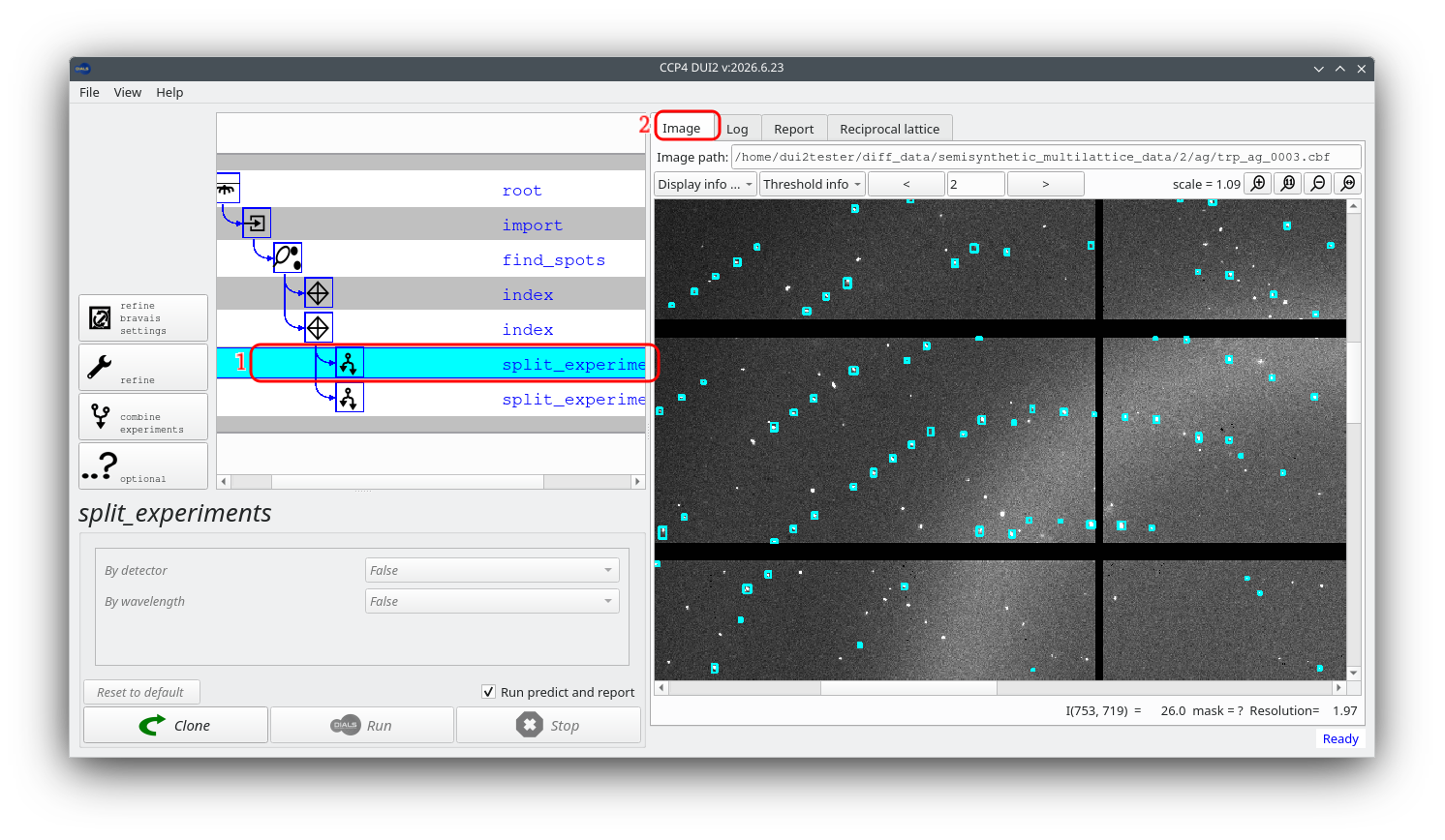 The Image view for branch 0