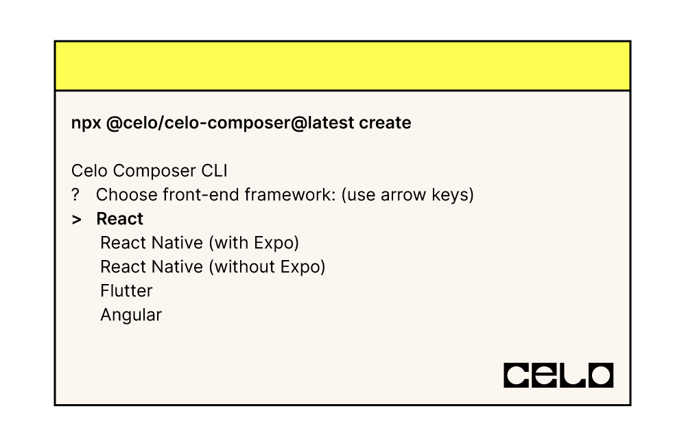 Celo Composer select framework
