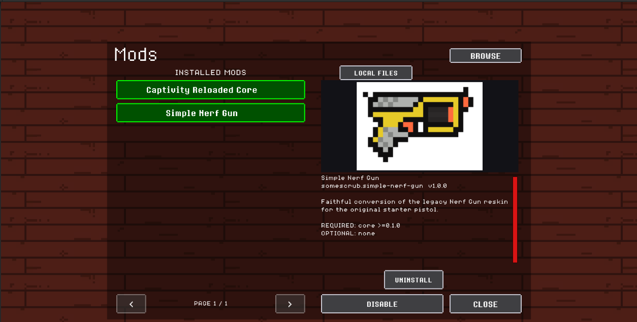 Simple Nerf Gun enabled and loaded