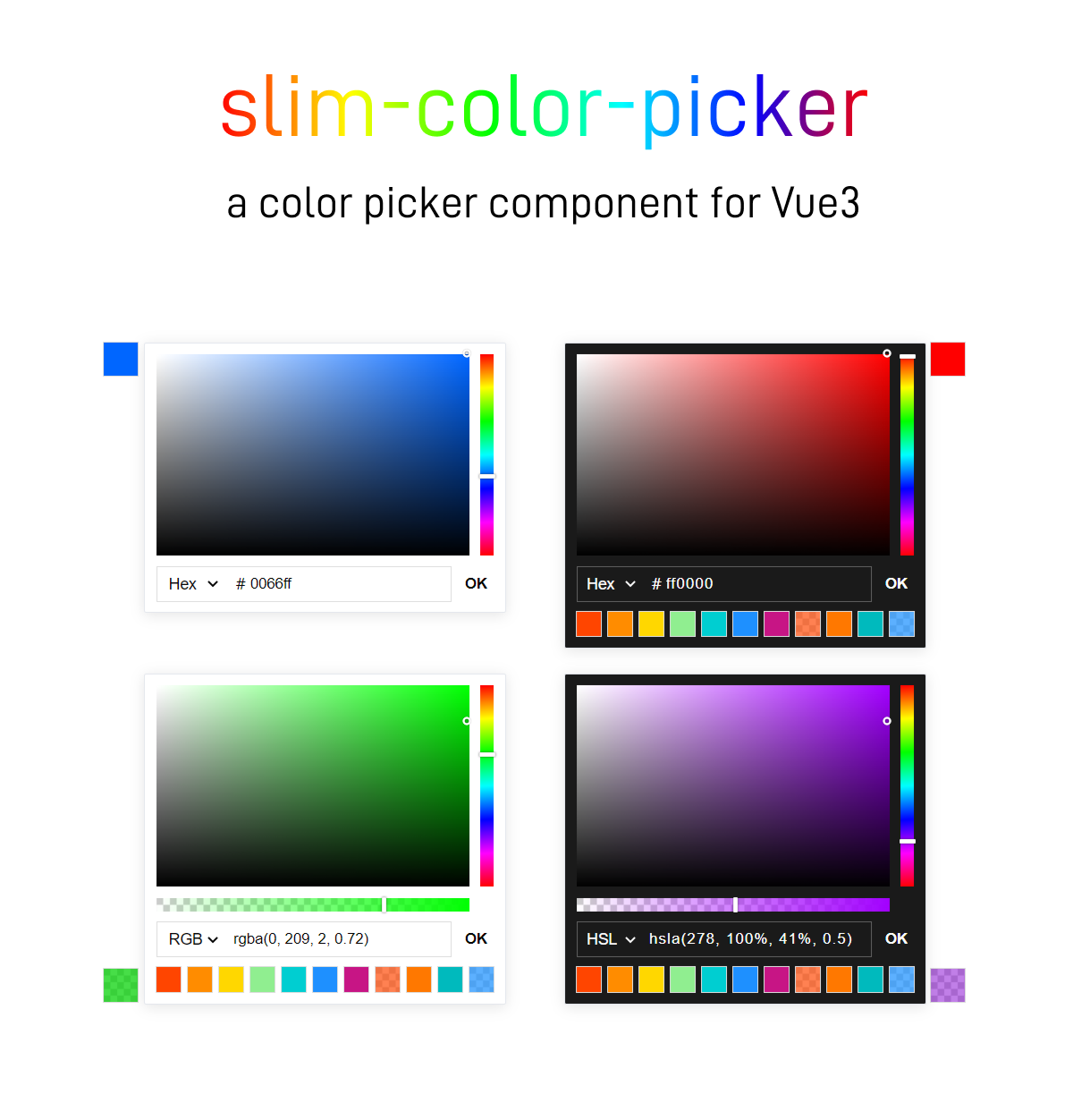 a color picker component for Vue3