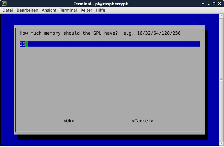 Specify the memory split with raspi-config