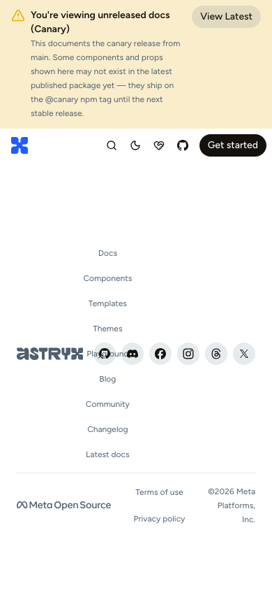collapsed desktop footer