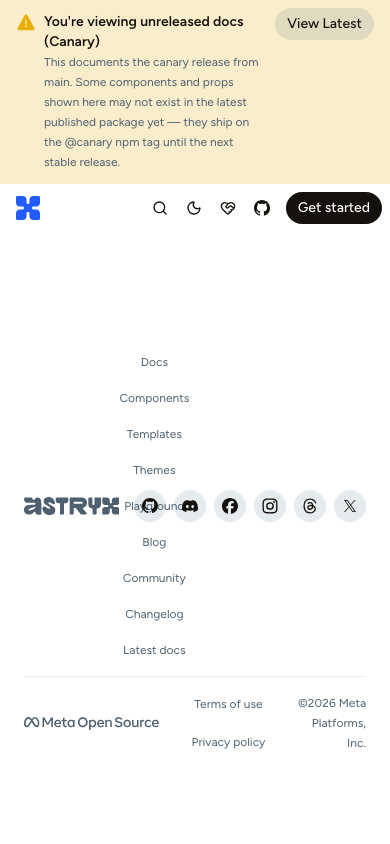 Component empty base