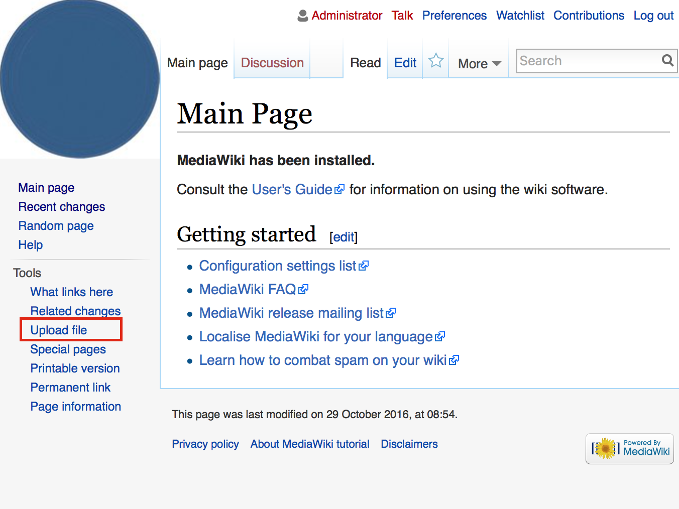 Mediawiki page