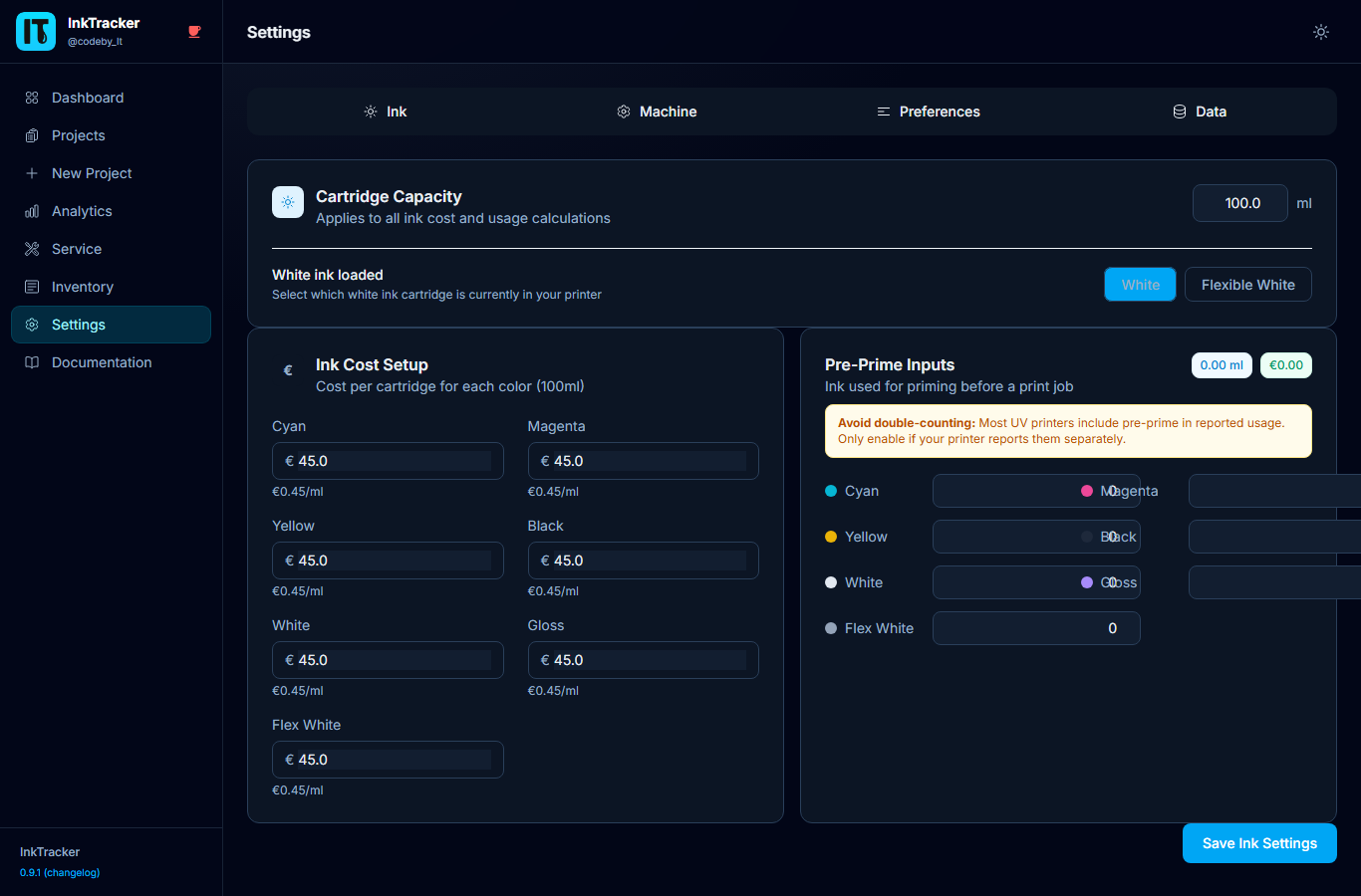 Machine configuration