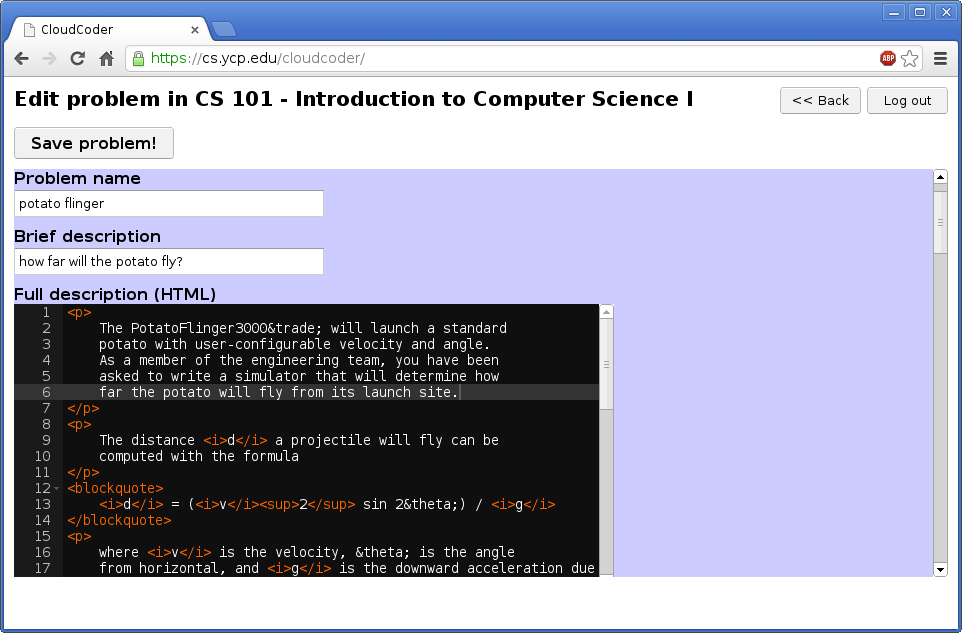 Editing a C exercise