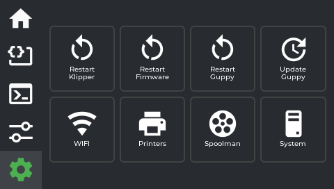 Settings tab grid