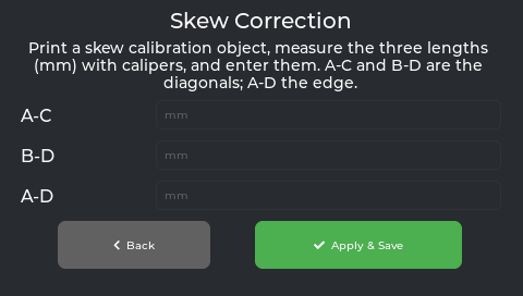 Skew Correction panel