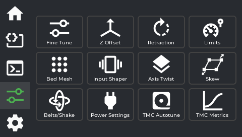 Tune tab grid