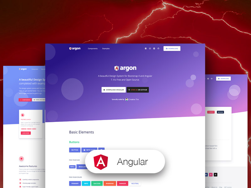 Argon Design System Angular