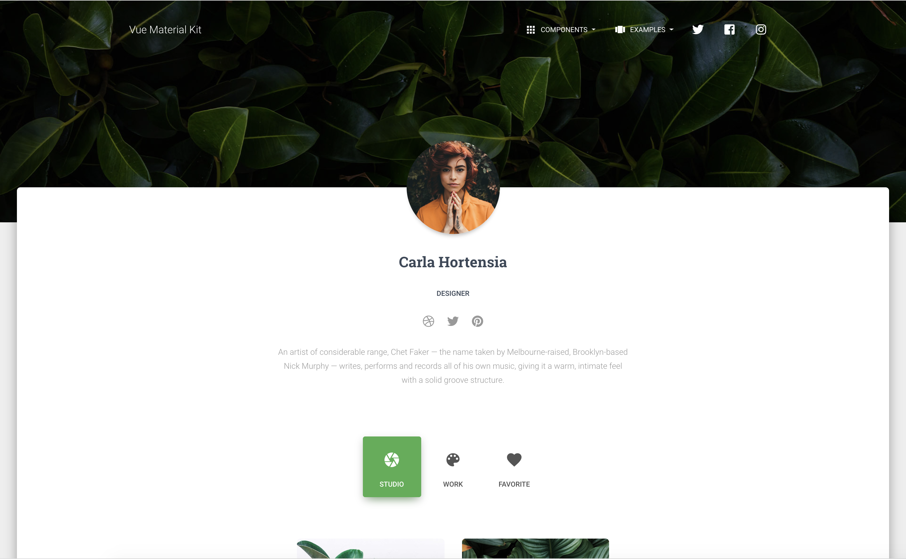 Profile Page