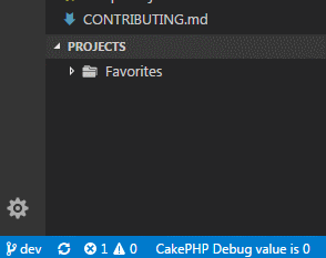 Changing debug value by clicking over status bar