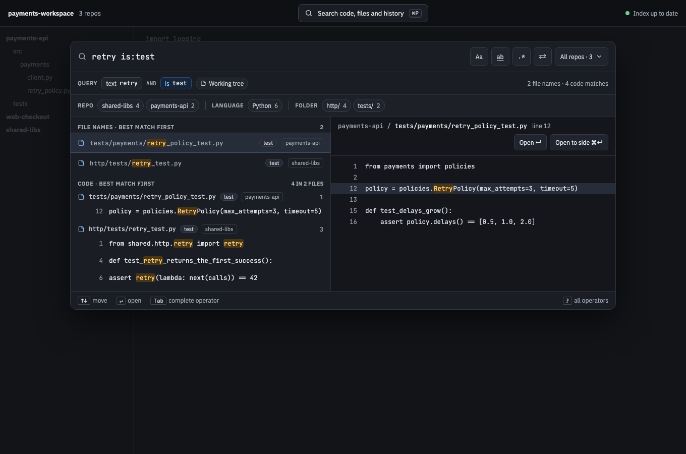 Mock 26: is:test keeps test files