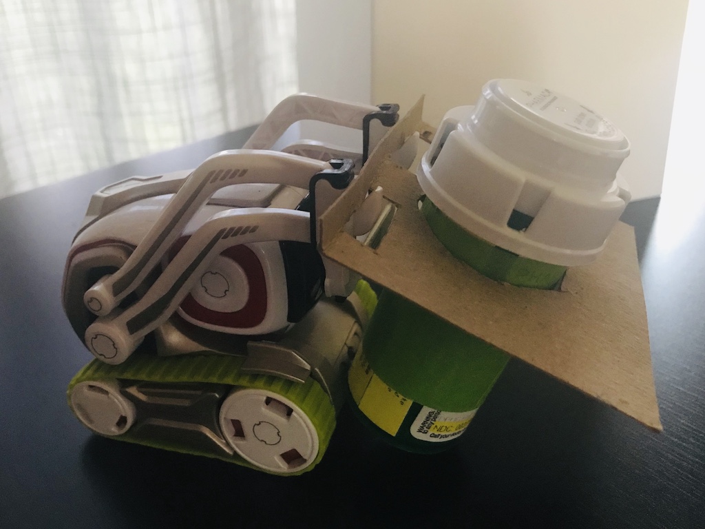 Cozmo manipulating a modified object.