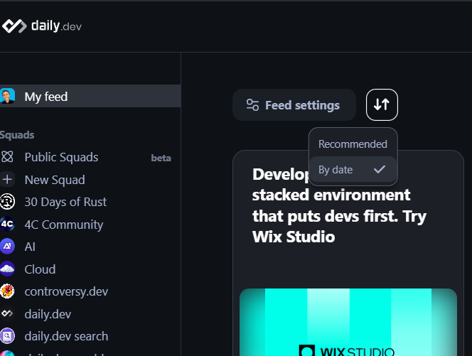Customize modal with the "Show feed sorting menu" toggle highlighted (2)