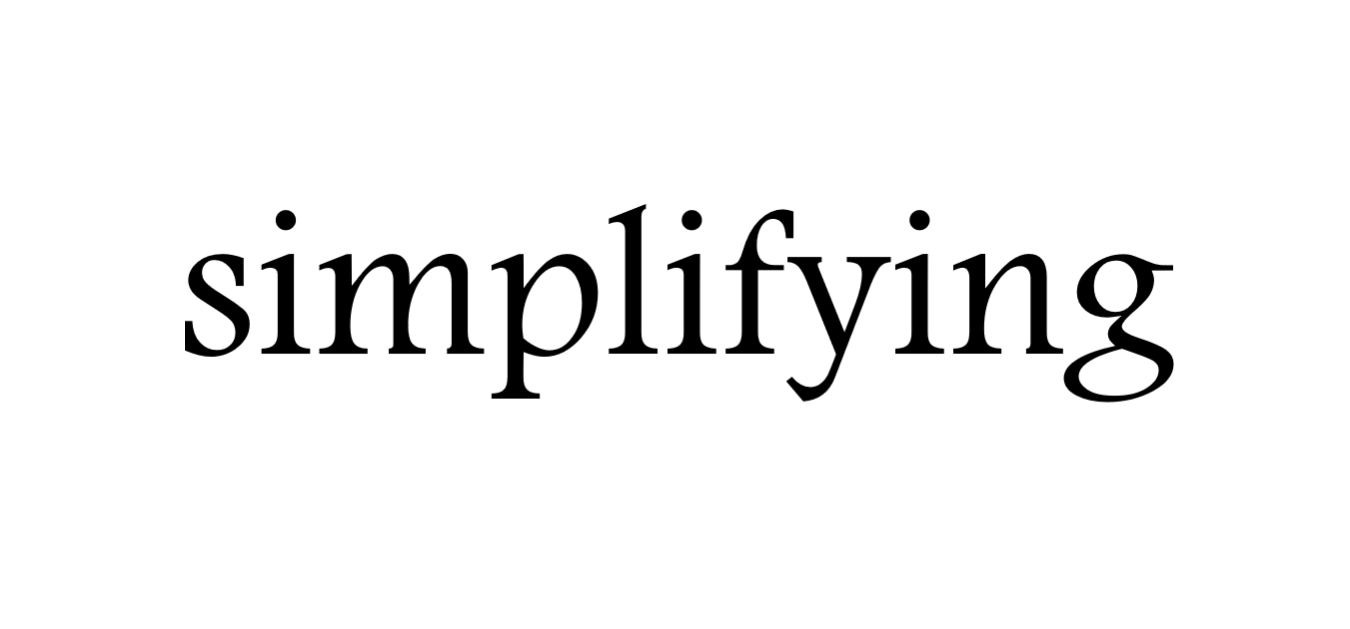 Image of simplifying