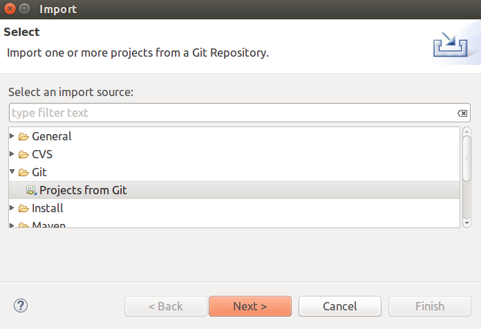 Import from git