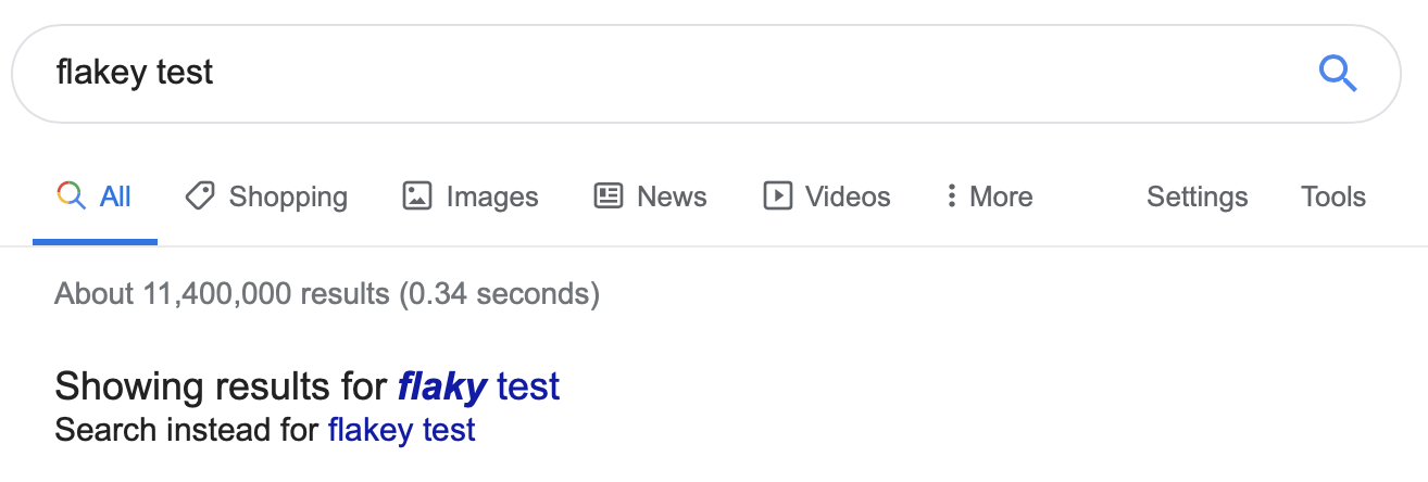 Flaky Test Spelling from Google