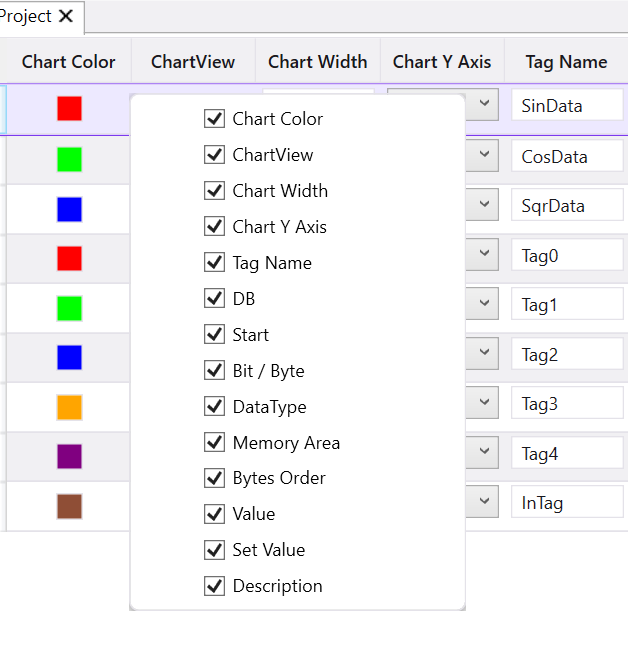 Tag visibility