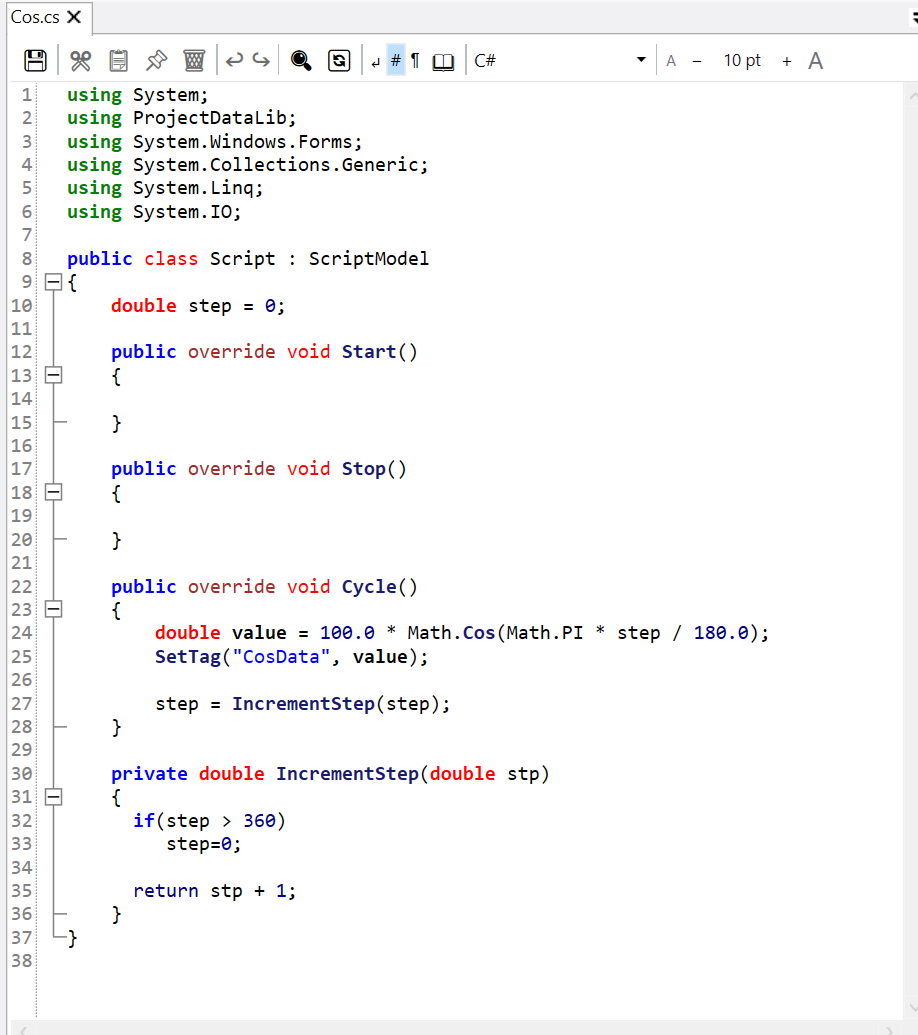 Script editor