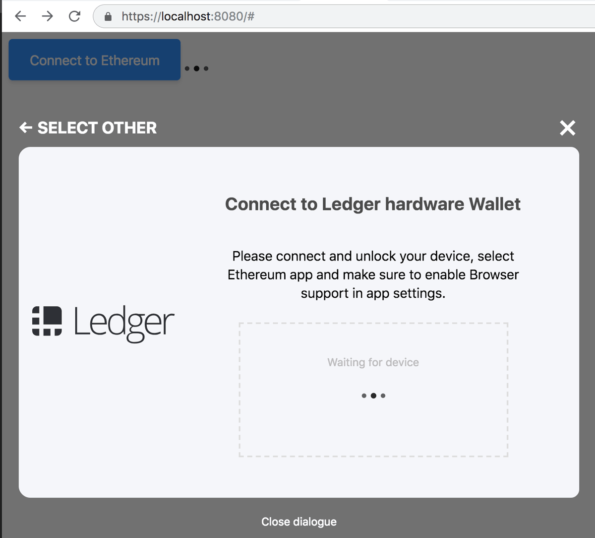 Connect with Ledger