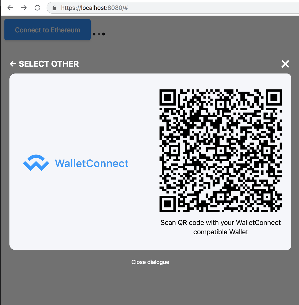 Connect with WalletConnect