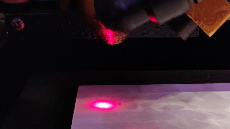 Photo of laser out of focus
