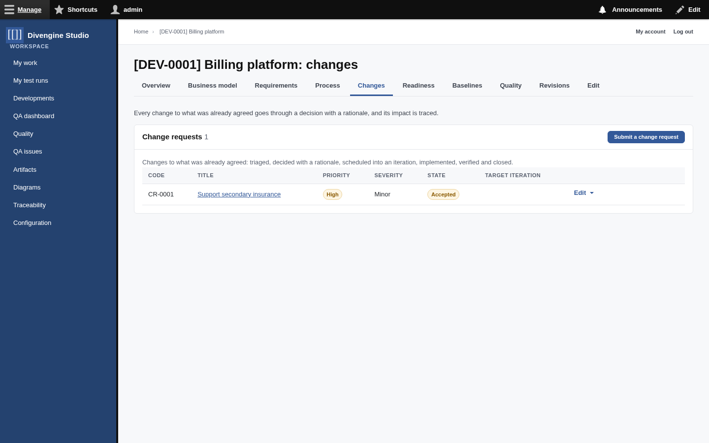 Change requests