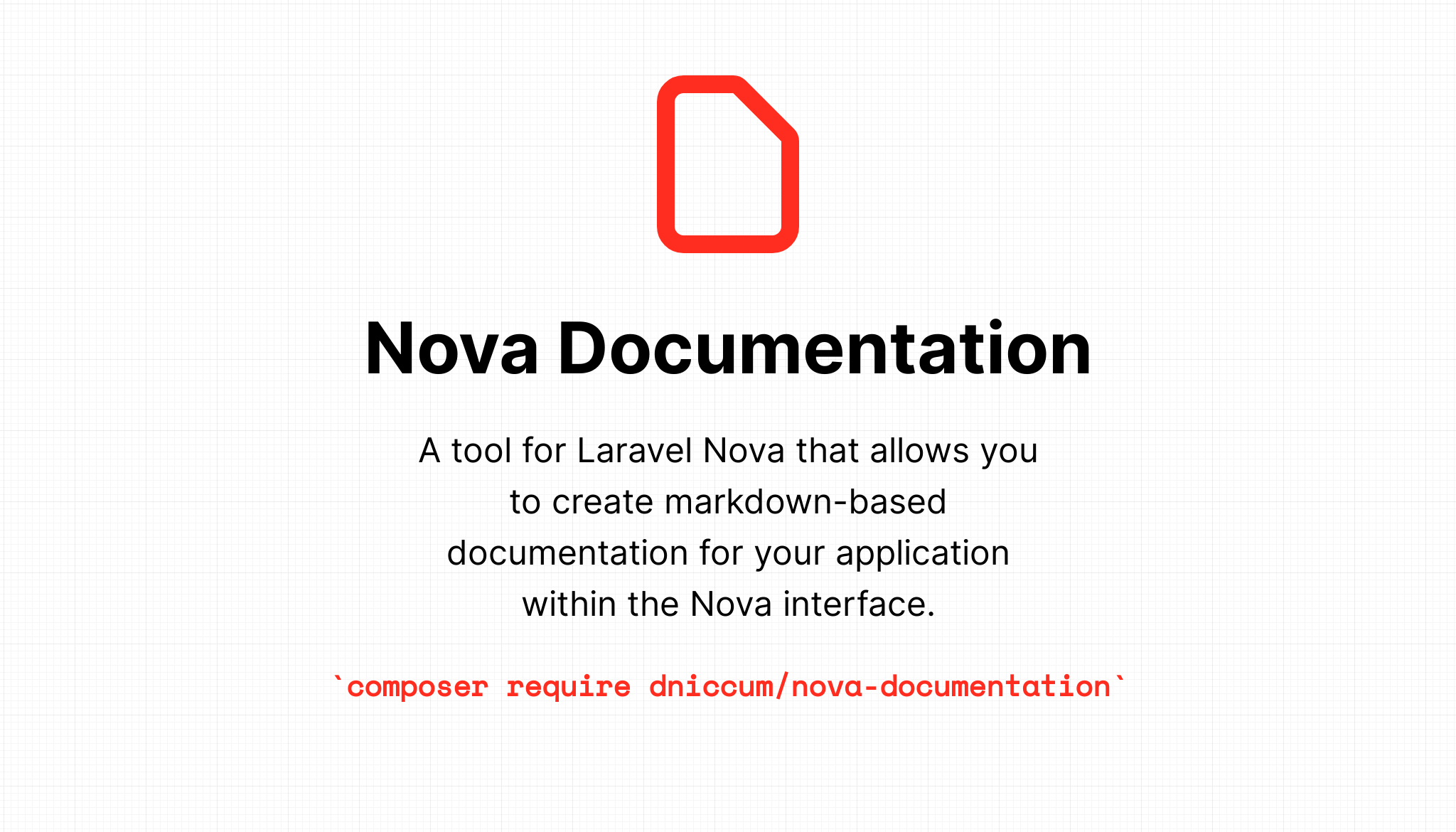 Documentation tool for Laravel Nova