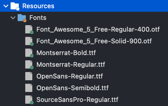 Migrated fonts
