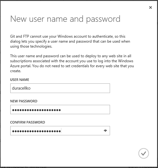 web site credentials