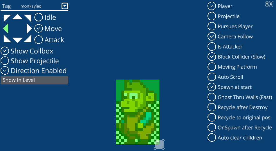 Configuration de l'acteur