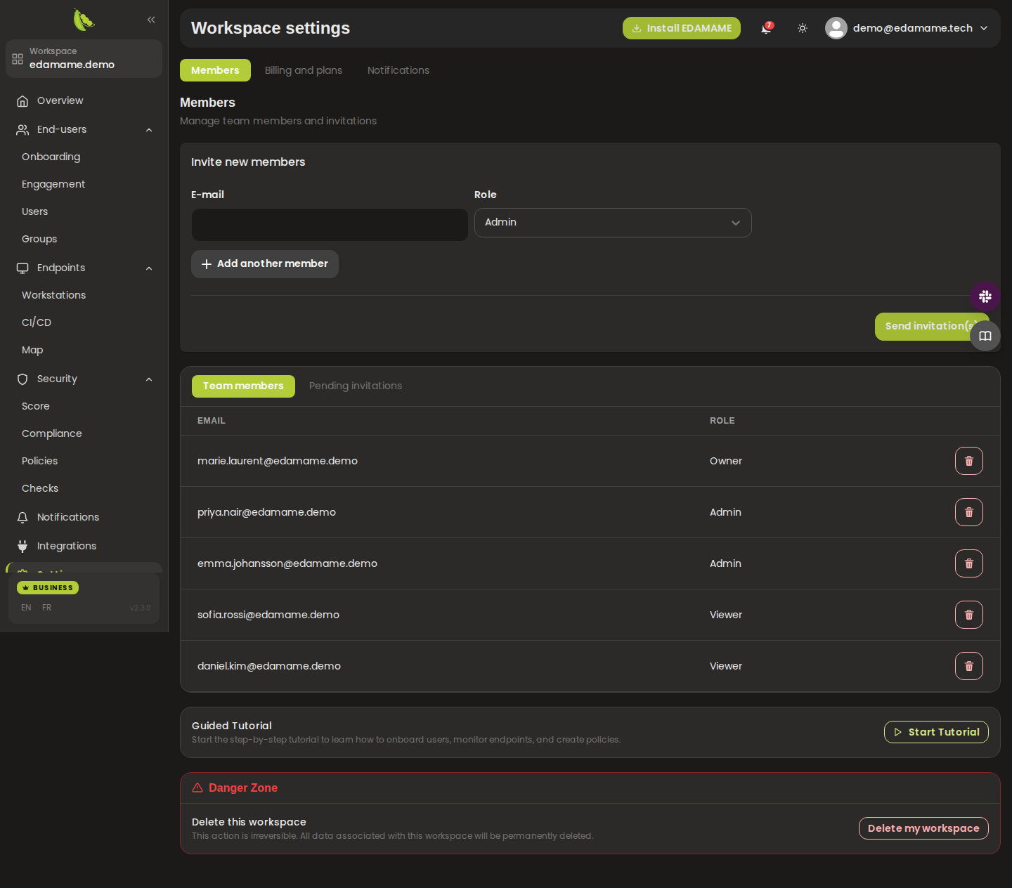 Open Settings > Integrations