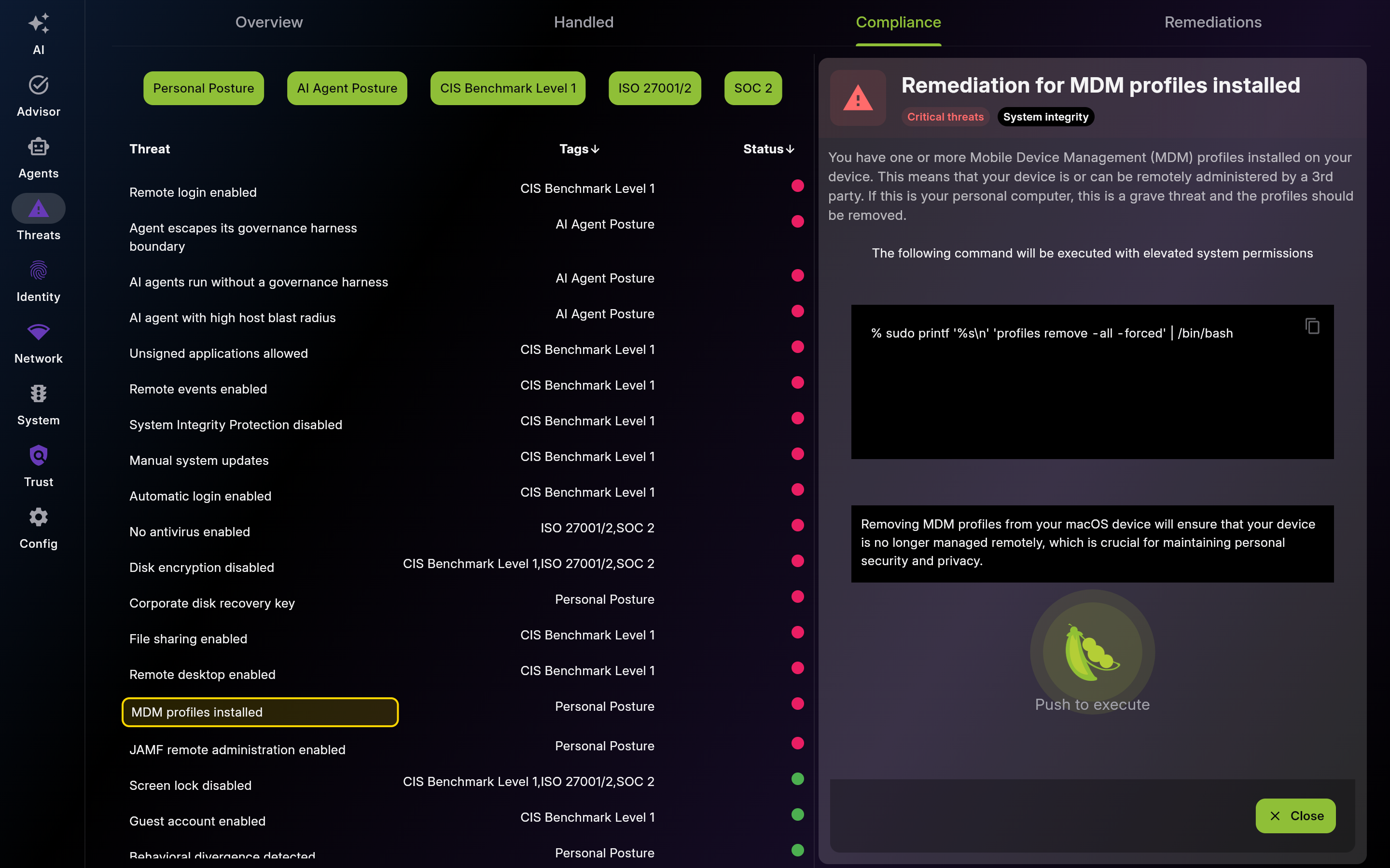 Compliance – Framework Alignment - Detail