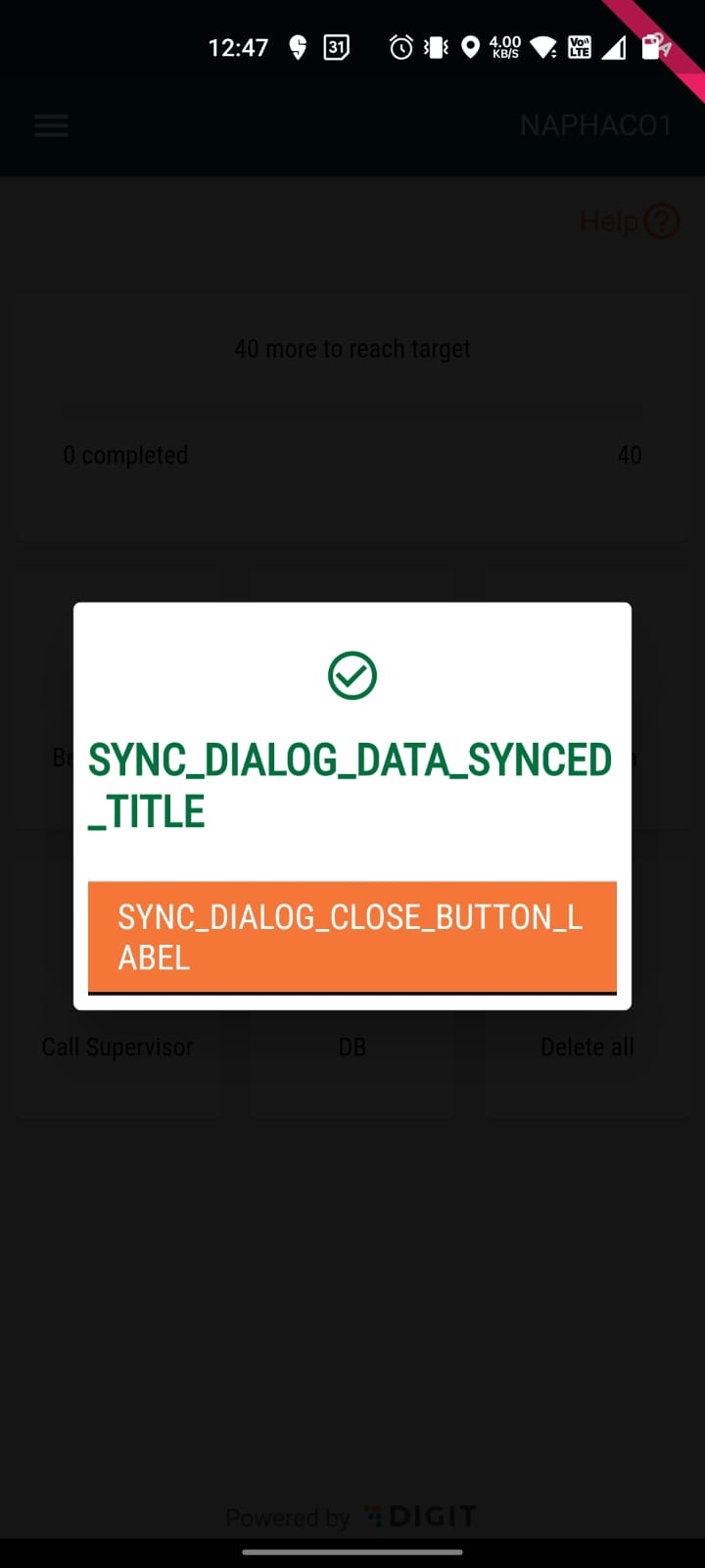 Digit SyncDialog