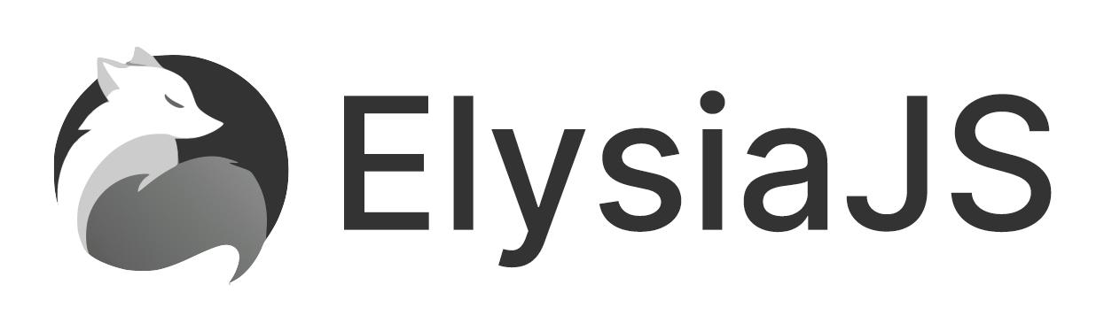 ElysiaJS logo with word ElysiaJS on the left