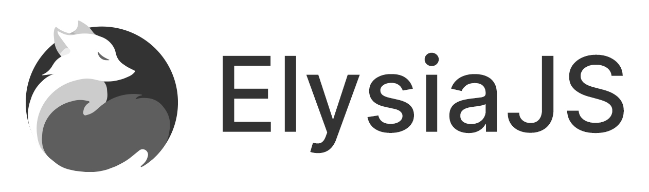 ElysiaJS logo with word ElysiaJS on the left